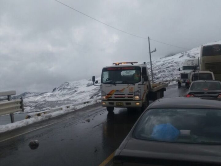 JUNÍN: INTENSAS LLUVIAS Y NEVADA AMENAZA CON CERRAR CARRETERA CENTRAL